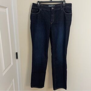 Chico’s Platinum Denim Straight-Leg Women’s Jeans in Dark Indigo Women’s Size 12